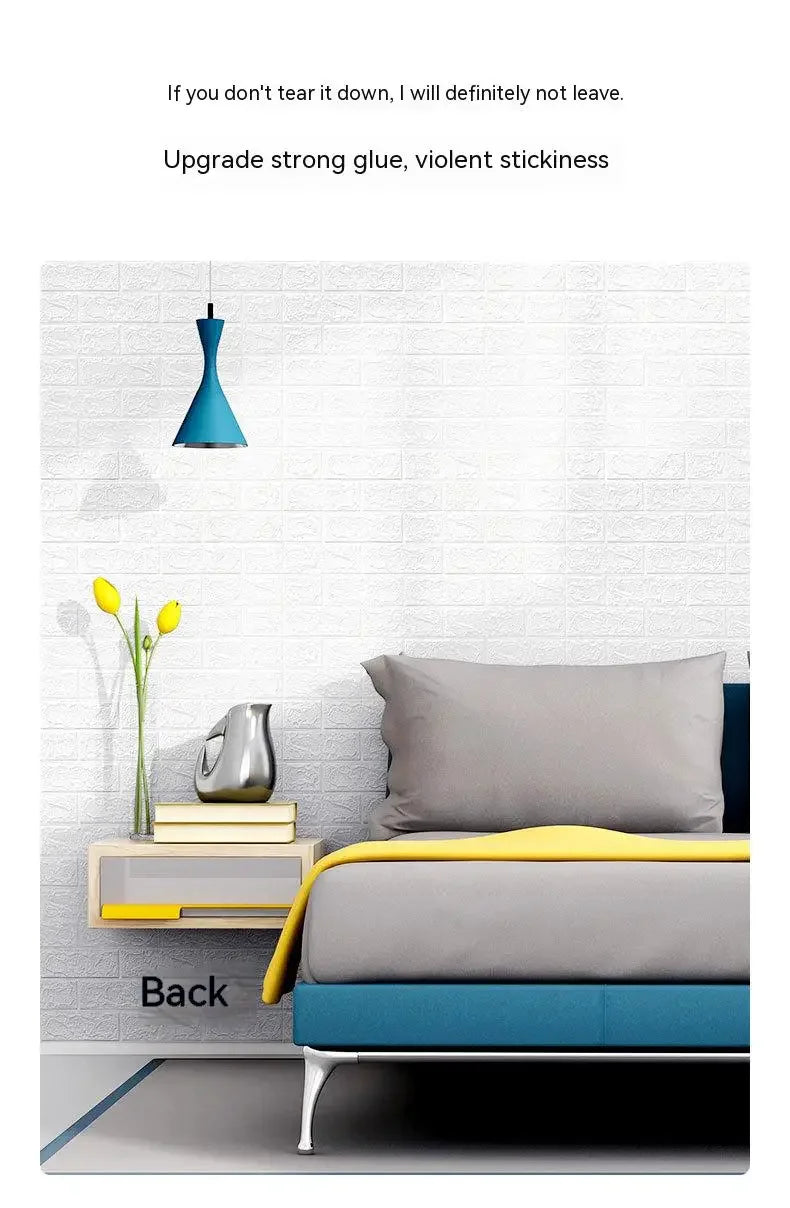 3D Self-Adhesive Antique Foam Brick Wallpaper - Waterproof, Decorative Wall Sticker