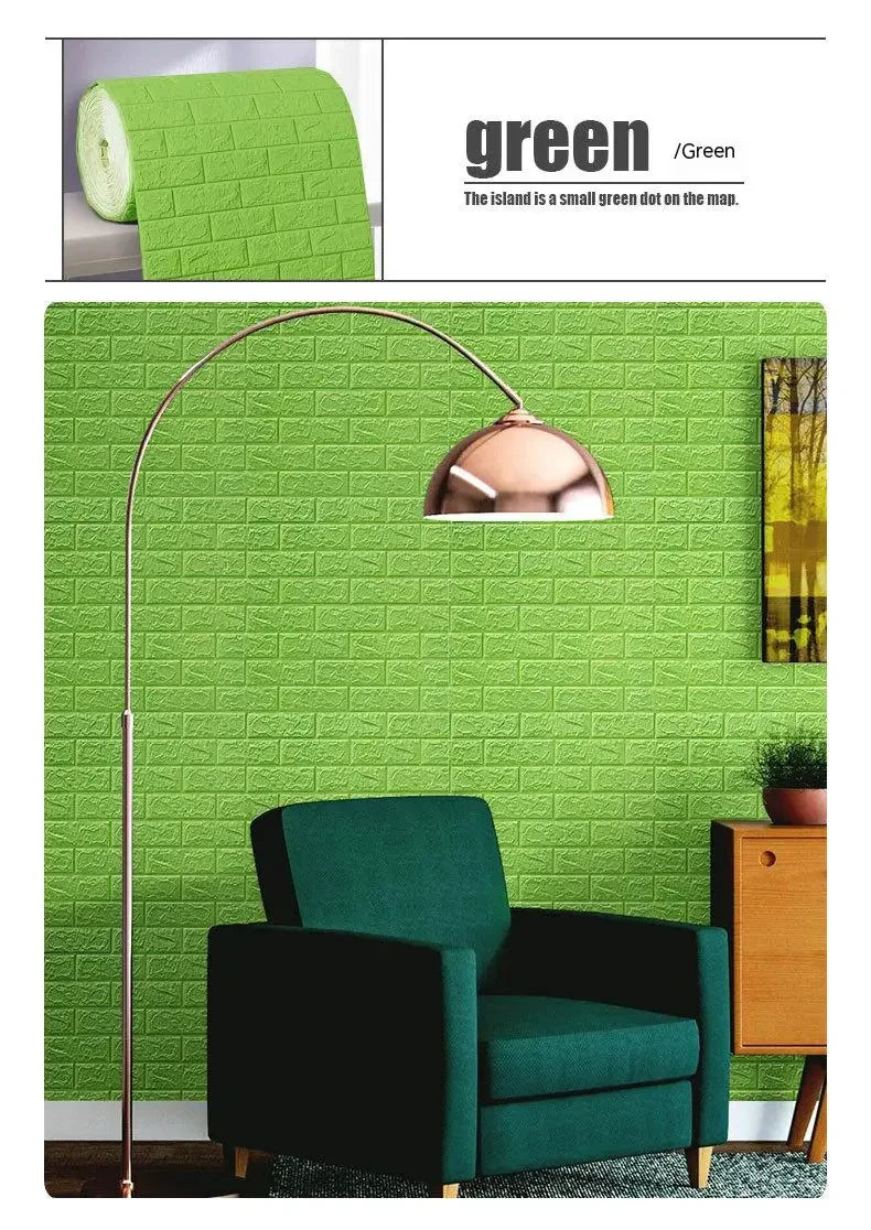 3D Self-Adhesive Antique Foam Brick Wallpaper - Waterproof, Decorative Wall Sticker