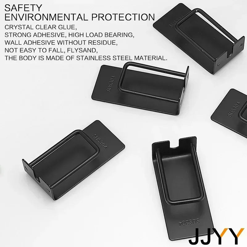 JJYY Toothbrush Holder Cup Rack - Stainless Steel Creative Traceless Stand
